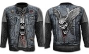 英国摇滚哥特重金属SPIRAL W024M304 THRASH METAL骷髅长袖T恤
