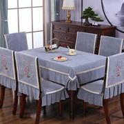坐垫餐桌椅子套装桌布椅垫防滑22高档垫子长方形餐桌布椅子垫