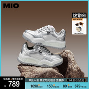 面包玩家MIO米奥2024年春季休闲板鞋圆头系带厚底运动鞋女鞋
