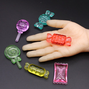 透明塑料亚克力仿水晶糖果小男生，女孩子游戏饰品儿童早教奖励礼物