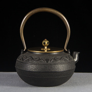 新中式茶室软装茶道摆件铁壶铁茶壶煮水泡茶铸铁壶烧水养生壶茶具