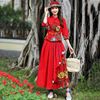 唐装女装中国风复古中式盘扣改良旗袍式，上衣民族风棉麻套装两件套