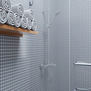 北欧地砖马赛克墙砖陶瓷灰色简约阳台防滑浴室，卫生间瓷砖黑白厨房
