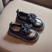 女童皮鞋2023秋季小女孩单鞋英伦风儿童公主鞋子软底防滑宝宝