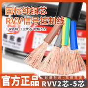 国标RVV电缆线2 3 4 5多芯0.75 1.5 2.5 4 6平方控制电源护套软线