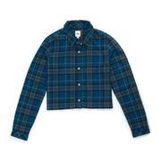 Vans/范斯女衬衫长袖方领格子短款时尚休闲百搭正品BG8TTA