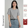 画风drawwind2024夏季基础款纯色短袖T恤女全棉短款打底上衣