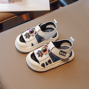 婴幼儿0-1岁3宝宝软底，防滑学步鞋男童，夏季时尚包头凉鞋儿童鞋