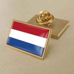 长方形荷兰西服国旗徽章可定制