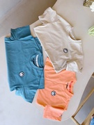 100-160码韩版童装夏男女童卡通字母，印花纯棉圆领短袖，t恤亲子款