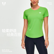 马甲线健身运动短袖跑步T恤常规宽松瑜伽彩色女紧身百搭
