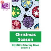 海外直订Christmas Season Itty-Bitty Coloring Book (Volume 3) 圣诞季点涂色书(第三卷)