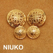 NIUKO辅料 超高档高贵品质金属大衣纽扣子专卖皇家外套钮扣定制