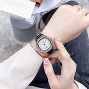 时尚女士手表表带日历个性，皮带腕表气质镶钻手表诗高迪不锈钢