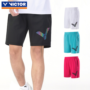 victor胜利羽毛球服男款女款 训练系列梭织运动短裤R-30207