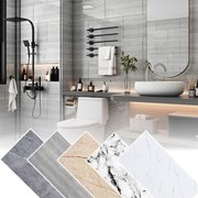 仿大理石瓷砖遮丑墙贴卫生间浴室厨房翻新墙纸自粘防水潮防油贴纸