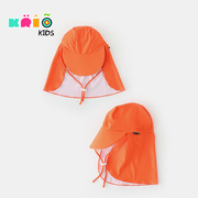 kiro儿童游泳防紫外线，沙滩遮阳帽男童女童宝宝透气护耳防晒帽子潮
