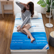 床垫单人学生宿舍0.9米褥子双人加厚1.5/1.8米可折叠海绵垫子蓝