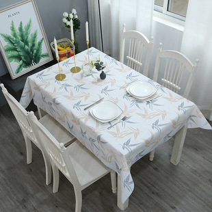 peva桌布免洗防水防油印花餐桌布，北欧塑料格子餐布茶几桌垫台桌布