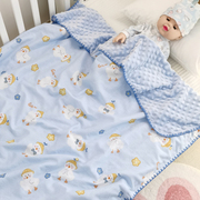 婴儿豆豆毯儿童盖毯纱布毯子，新生儿小薄被幼儿园宝宝夏凉被子夏季