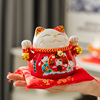 招财猫陶瓷客厅前台摆件创意日式发财猫存钱罐店铺送开业礼物