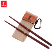 户外野营餐具旅行便携折叠筷子实木筷子筷收纳便携袋装