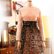 韩国生活韩服平时穿的韩服，雷丝连衣裙朝鲜民族服装h-s01293