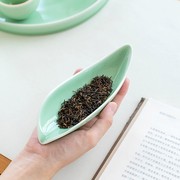 茶雅茶瓷茶则功夫陶具v配件茶道零配青瓷醒茶茶荷典赏
