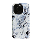 蓝色二次元故障风艺术潮流小众高级感卡通iPhone14pro+苹果15promax菲林手机壳13/12mini的适用华