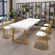 北欧loft实木会议桌简约现代创意办公桌，工作台长桌洽谈桌椅组合