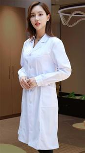 医生白大褂长袖女隔离衣口腔护士短袖化学实验室研究生工作服