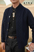 原创设计毛衣小哥小众高端定制纯手工编织毛衣，男装精致开衫外套