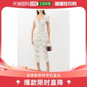 香港直邮Self-Portrait 女士cord-lace 水晶装饰中长连衣裙