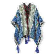 波西米亚民族风披肩斗篷外套女云南丽江旅游穿搭加厚保暖毛毯围巾