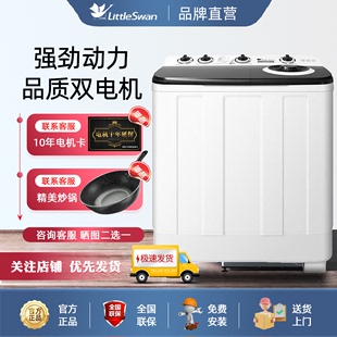 小天鹅双桶半自动洗衣机家用租房1012公斤双电机大容量双缸老款