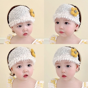 夏季薄款婴儿帽子新生儿胎帽女宝宝护囟门帽蕾丝花边小公主空顶帽
