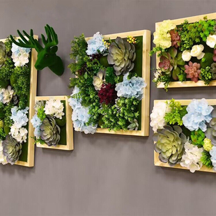 仿真绿植多肉壁挂田园挂饰壁饰立体电表箱遮挡植物墙花卉墙面装饰