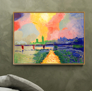 印花DMC十字绣客厅卧室餐厅欧式抽象风景油画查令十字桥