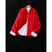 特真丝提花新中式故宫，红色两面穿爱琴海女士，立领棉服外套52714