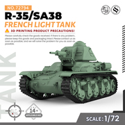 SSMODEL SS72794 V1.9 1/72 军事模型 法国 R-35/SA38轻型坦克
