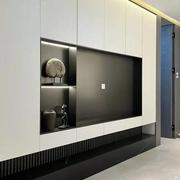 不锈钢电视机嵌入式背景墙壁柜，客厅满墙电视，墙柜一体壁龛镶嵌式