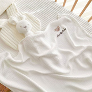 竹纤维盖毯婴儿睡觉小被子，薄款儿童空调，被纱布巾盖毯宝宝盖被