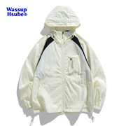 WASSUP HSUBE夏季冰丝防晒衣服男防紫外线UPF50+轻薄冲锋衣女外套