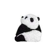 可爱大熊猫毛绒刺绣贴儿童，衣服补丁缝制手机壳，包包围巾装饰自粘贴