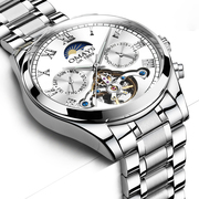 瑞士品质欧美时名牌手表，男士机械表全自动防水时尚镂空品牌男表