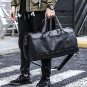 男士皮质旅行手提包时尚潮流单肩斜挎包运动健身背包旅游行李包5Y