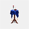 经典圆面柱式漂浮桌(烛台式小木盒+木制花瓶) 飘桌 舞台魔术道具