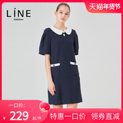 Line韩国女装夏季娃娃领柔软舒适气质商场同款连衣裙AWOPKD0600