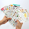 韩国可爱透明防水pvc手帐贴纸，卡通装饰小图案diy手账水杯贴画素材