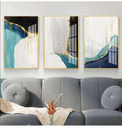 轻奢沙发背景墙装饰画客厅现代简约抽象三联挂画时尚大气餐厅壁画